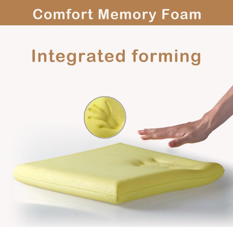 Augld Square Memory Foam Chair Cushion 16x16 in Beige