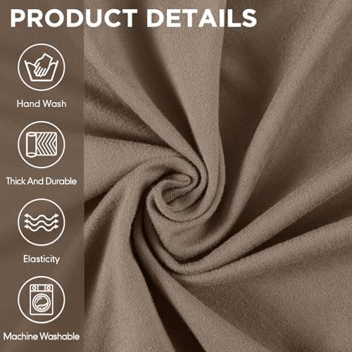 Peryiter 2 Pcs Couch and Loveseat Sofa Covers,Camel,Milk Silk