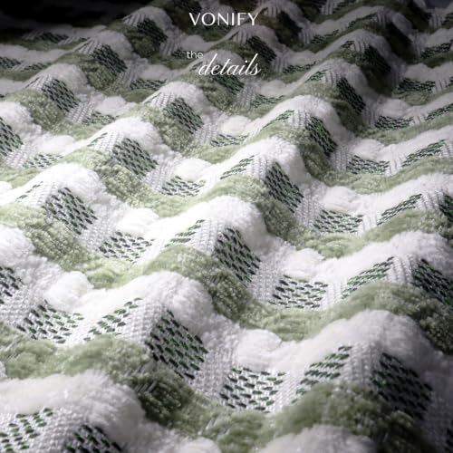 Decorative Throw Pillow Covers 18x18 Plaid Sage Green Pack of 2 for