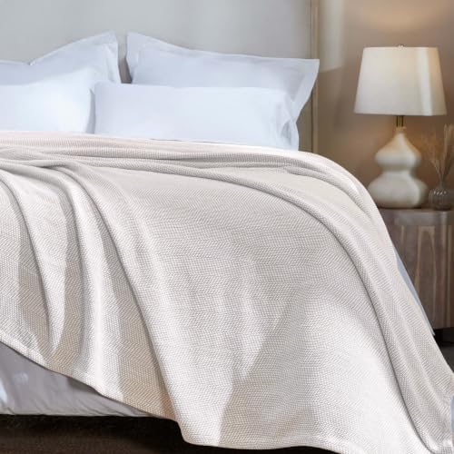 SUPERIOR Chrisney Cotton Blanket, Comfy All Season Bedding, Home Decor