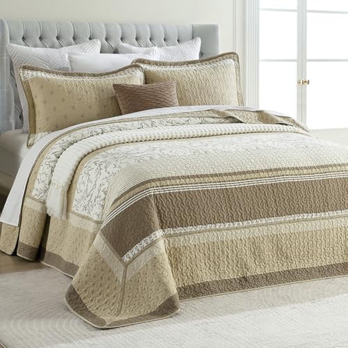 PANGUSHAN 120"×120" 100% Cotton Oversized Bedspread, California King