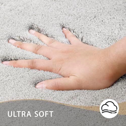 MINIDEAR Ultra Soft Memory Foam Bathroom Rugs, Bath Mat, 2 Pack, Tan