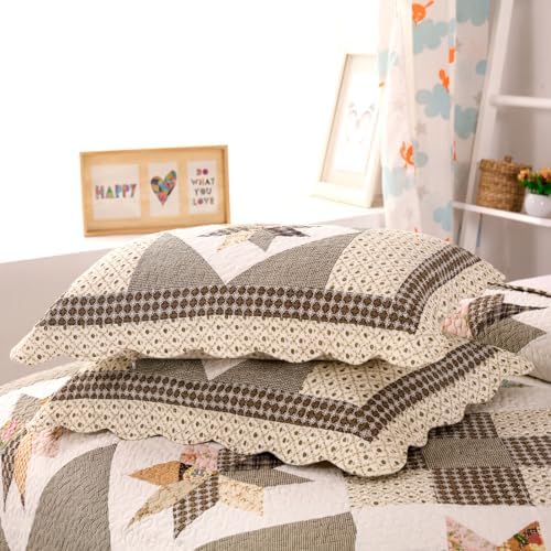 YAYIDAY Quilts Queen Size Patchwork Bedspread Set