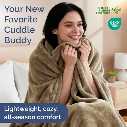 Fleece Blanket King Size - Ultra-Soft Warm Flannel Fleece Blanket