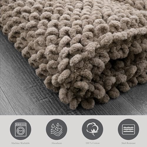 Jean Pierre New York 100% Chenille Cotton Skid Resistant Plush Bath