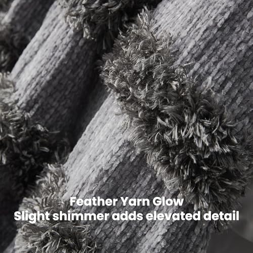 SLEEP ZONE Chenille Throw Blanket for Couch, Soft Farmhouse Blankets