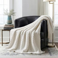EVERGRACEHOME Chunky Chenille Knit Throw Blanket, 50 x 60, Bright
