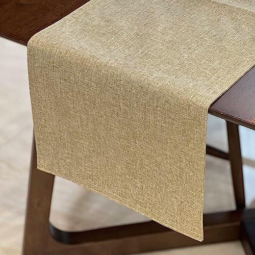 Linen Table Runner and Placemats Set of 6, Beige