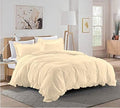 5 Pieces Ruffle Duvet Cover Set with Zipper Closure, 100% Egyptian