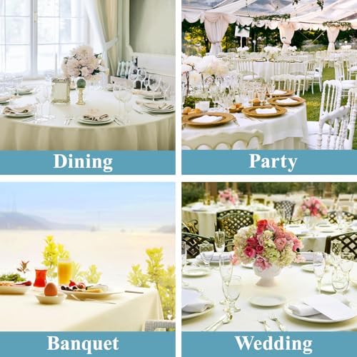 VidaFete Classic Series 10 Pack 90inch Polyester Round Table Cloth