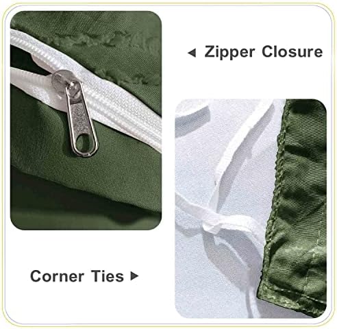 Nanko Olive Green California King Duvet Cover, 3pc Boho Tufted