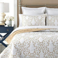 mixinni King Size Quilt Set 3-Piece, Cotton Blend Reversible