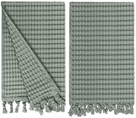 GILDEN TREE Decorative Waffle Hand Towels for Bathroom, 2 Pack