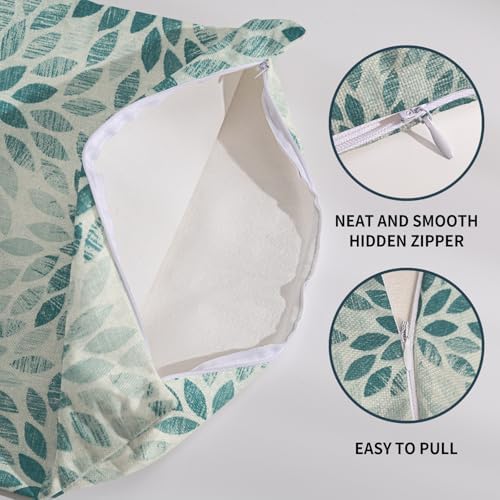 Teal Flower Pillow Covers 20x20 Set of 2 Summer Dahlia Floral Modern