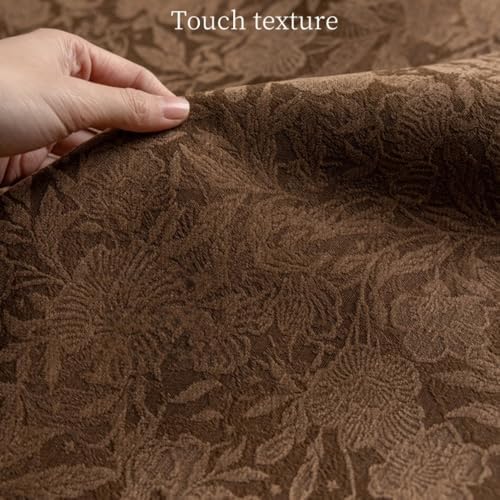 2-Pack Brown Blackout Window Curtain Panels, Casual Textured Draperies