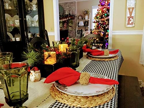 Set of 2 Woven Placemats for Dining Table, Natural Water Hyacinth