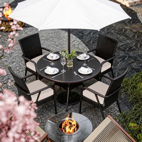 COZYVIDA Outdoor Chair Cushions Pad 20"x20"x3.1" Set of 4,Putty