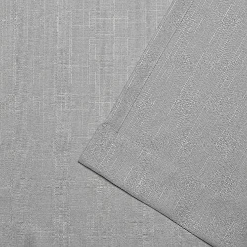 EXCLUSIVE HOME Loha Linen Braided Tab Top Curtain Panel Pair, 54"x84"