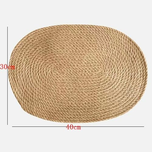 Kitchen Placemats Set of 8 Woven, Dining Placemats Wipeable Braided