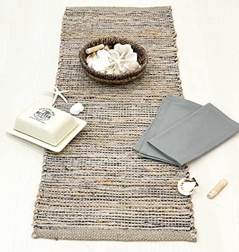 Chardin home Natural Jute Table Runner 13x36 Inch – Vintage Boho