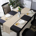Vintage Cream Table Runner and Placemats for Dining Tables, Burlap