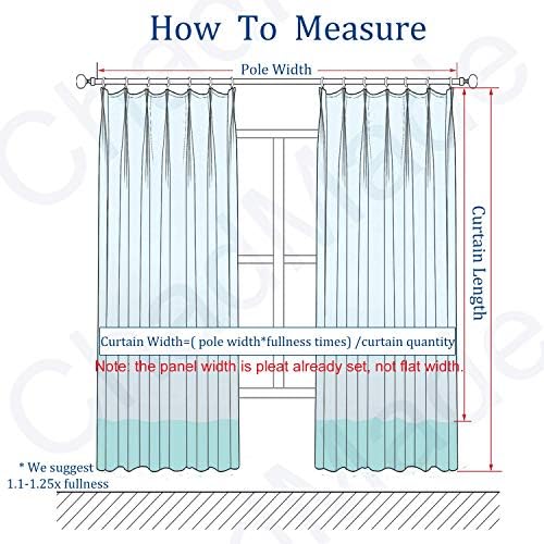 Double Pinch Pleated Blackout Curtains for Bedroom and Living Room