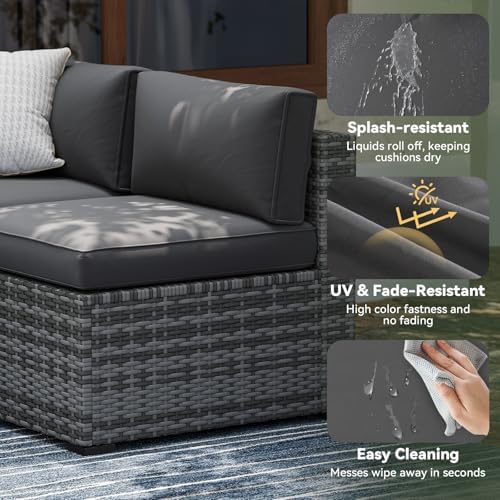Aoxun Replacement Cushions for Outdoor Furniture, 9-Piece Outdoor
