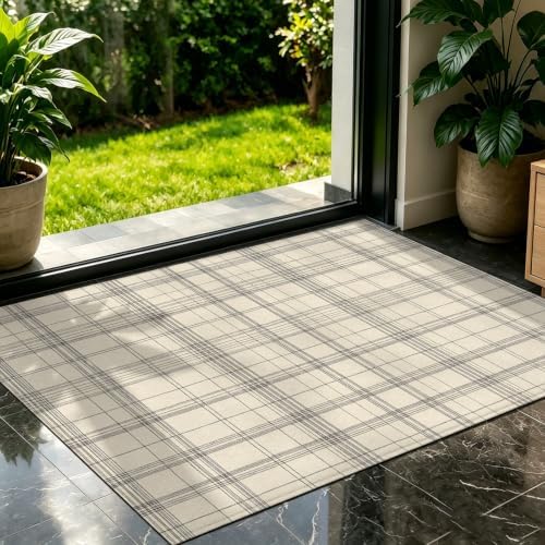 Check Plaid Door Mat Indoor Welcome Mats Front Door Mat Outside