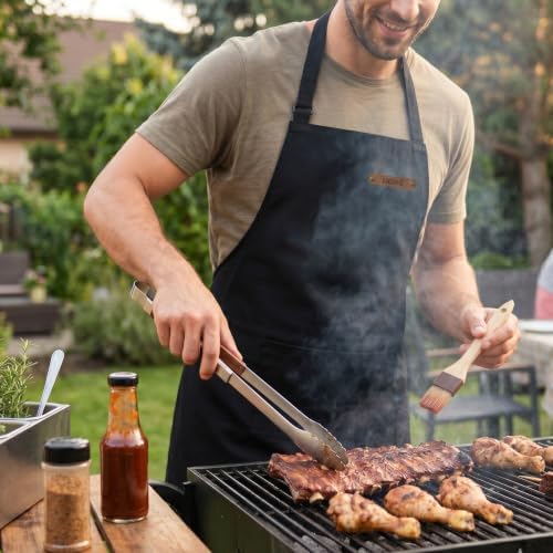 Unisex Chef Apron – Cross-Back, Large Pockets, Water-Resistant Cotton
