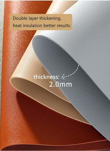 Table Mats, Placemats Washable Heat Resistant Faux Leather Multicolor