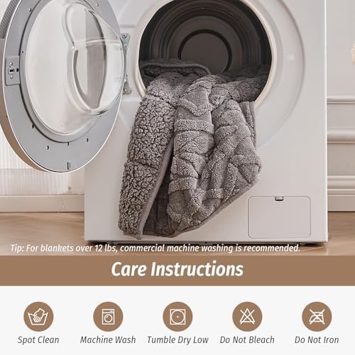 Wemore Soft Weighted Blanket for Adults 60" x 80" 15 lbs Queen Size