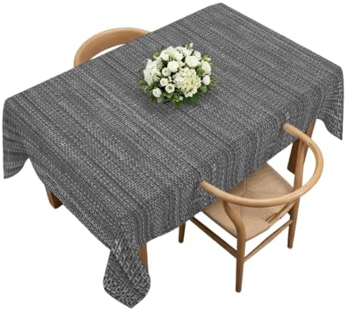 Grey Tablecloths 60" x 120”, Country Vintage Minimalist Solid Color