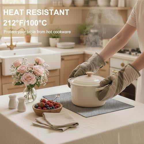homing Faux Leather Heat Resistant Placemats 12 Packs