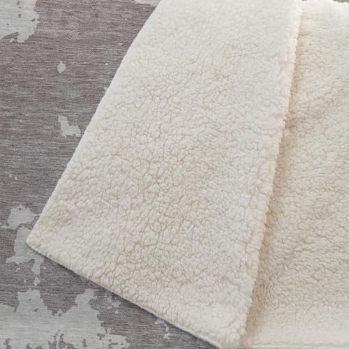 Addison Rugs ASB897 Taupe 50" x 70" Oversized Sherpa Throw Blanket
