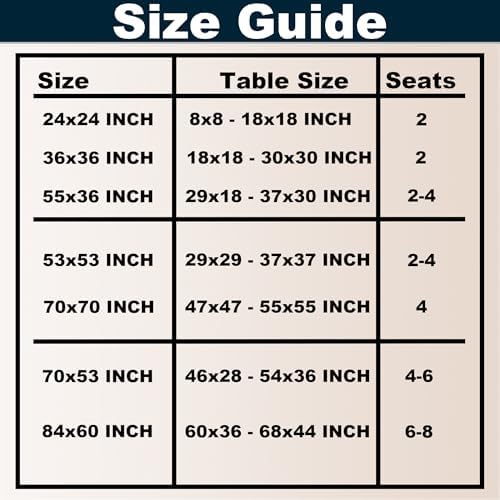 Gernaice Square Tablecloth Cotton Linen Table Cover 70” x 70” Dark