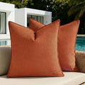 Fancy Homi Set of 2 Water Resistant Soft Chenille Decorative Outdoor
