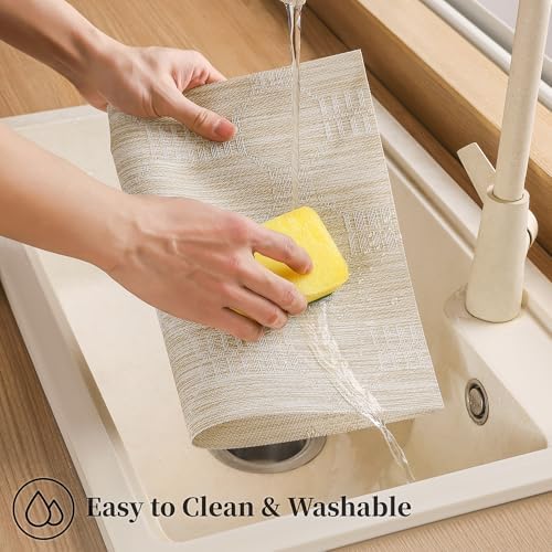 Wheat Placemats Set of 8 - Heat Resistant Non-Slip Place mats for