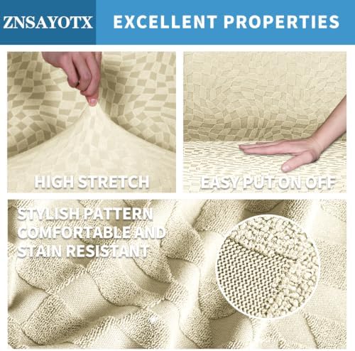 ZNSAYOTX Stretch Dining Chair Seat Covers Set of 4, Washable Fit Seat