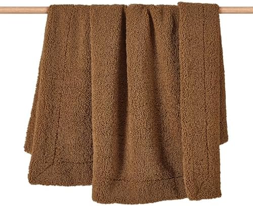 HiEnd Accents Teddy Umber 60x90 inch Boucle Throw Blanket