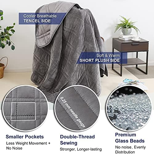 OMYSTYLE Queen Size Weighted Blanket 80''x87''(30lbs, Double-Sided)