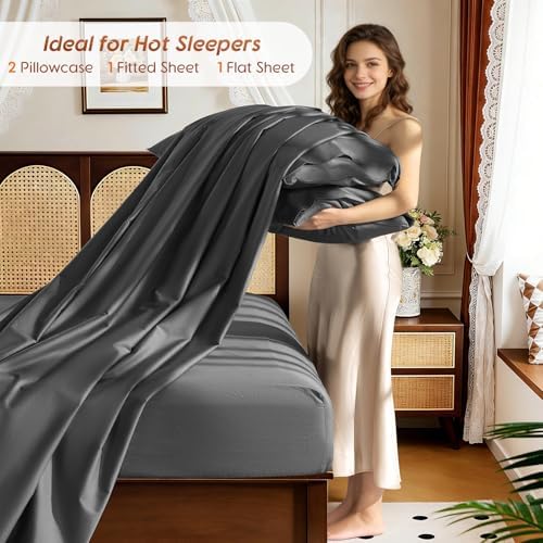 100% Egyptian Cotton Sheet Set 4 Pcs, 1200 TC, 16” Deep Pocket Sheet