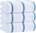 White Classic Cotton Pool Towels Oversized 35 x 70, 3 Pack, Light Blue