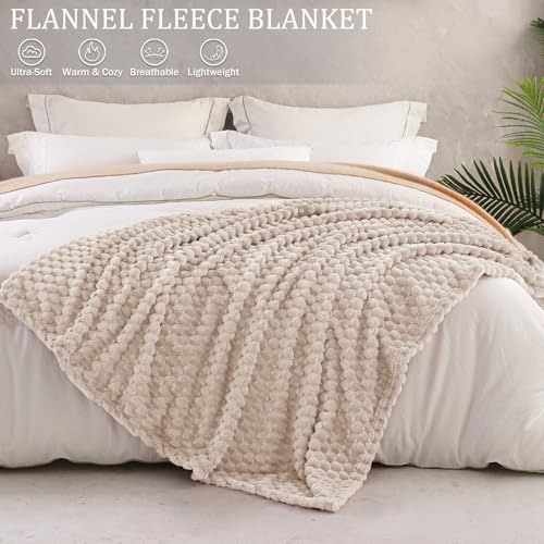 Exclusivo Mezcla 3D Fleece Queen Size Blanket for Bed, Camel