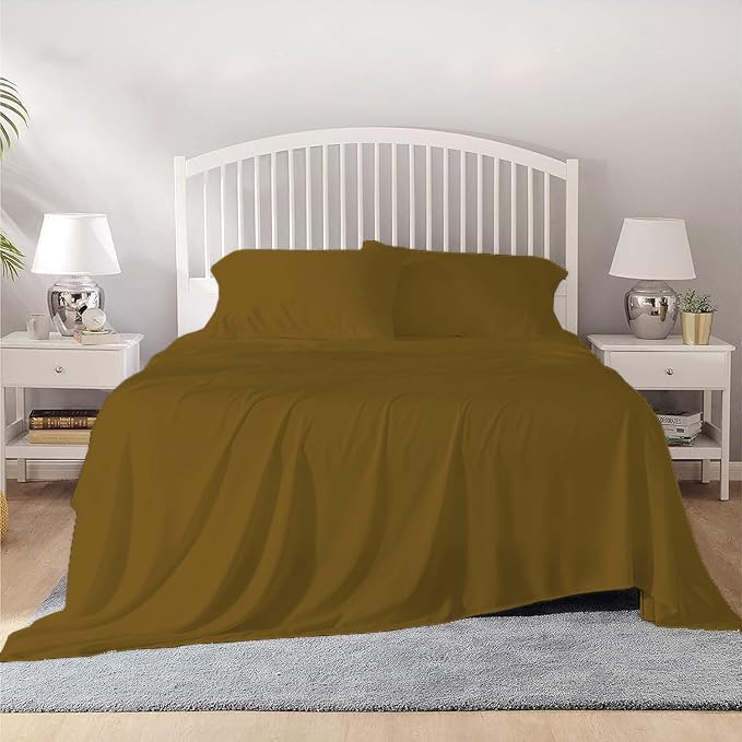 4 Piece 100% Egyptian Cotton Twin XL Size Sheet Set 1000 Thread Count