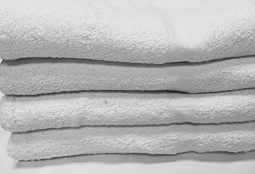 60 New White Hotel Bath Towels 24X50 Premium CAM Border 10LB/DZ