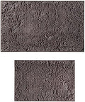 Gray Chenille Bathroom Rugs Set 2 Piece - Non Slip Absorbent Bath Mat