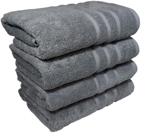 100% Turkish Cotton Extra Large (20 x 40 inch)Hand Towel Set of 4,for