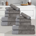 Superior Rayon from Bamboo Blend 12-Piece Towel Set, Luxury Quick Dry