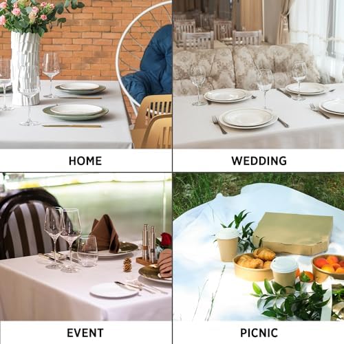 M'Sung 100% Giza Cotton Tablecloth – Soft, Durable, Ideal for Dining