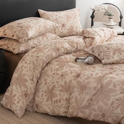 HighBuy Vintage Linen Duvet Cover Set Twin Size,100% Linen Cotton